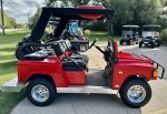 Hummer X4 – Red Power Type: Electric // Seating: 4/6 Passenger Golf cart.
