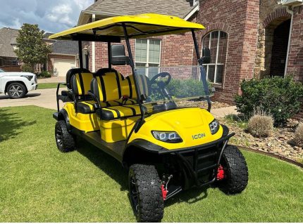 2024 ICON i60L Golf Cart yellow 6seats