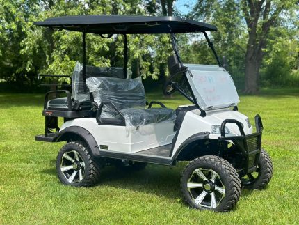 2024 Evolution Classic Forester 4 Plus Lithium Ion Battery Golf Cart For Sale (Pearl White) "Limited Edition"