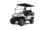 2024 Evolution Classic Forester 4 Plus Lithium Ion Battery Golf Cart For Sale (Pearl White) "Limited Edition"