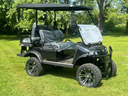 2024 Evolution Classic Forester 4 Plus Lithium Ion Battery Golf Cart For Sale (Black Sapphire) "Limited Edition