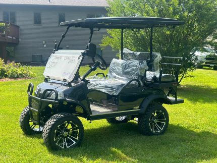 2024 Evolution Classic Forester 4 Plus Lithium Ion Battery Golf Cart For Sale (Black Sapphire) "Limited Edition